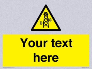 Custom warning RF radiation transmitter